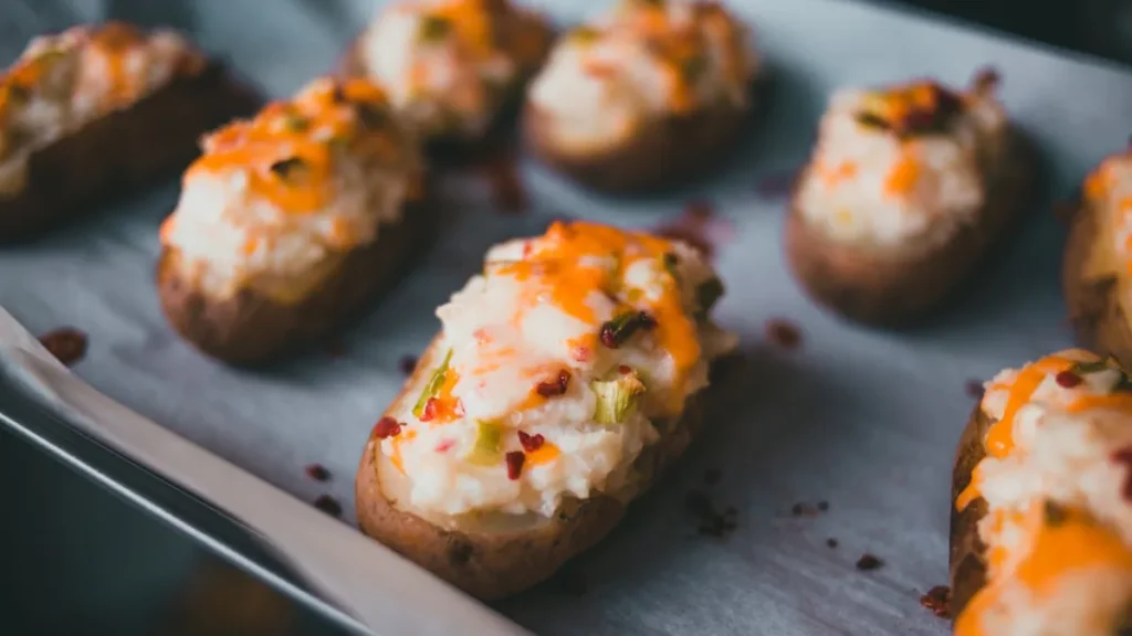 Broccoli and Cheddar Stuffed Potatoes