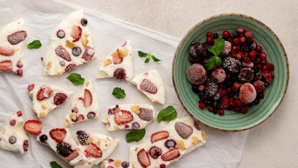 Frozen Cottage Cheese Bark