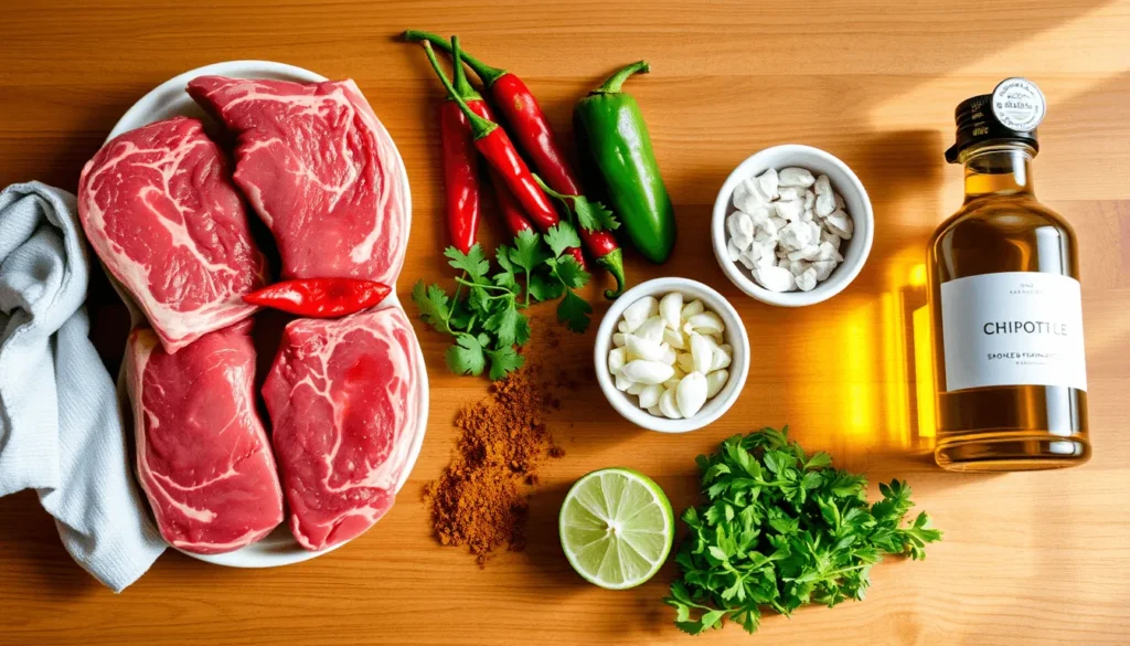 Chipotle Steak ingredients